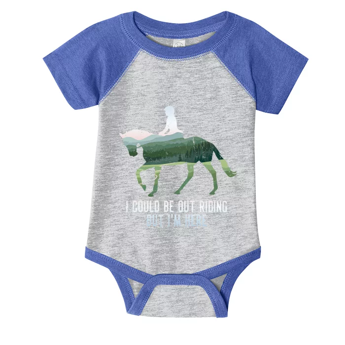 Funny Horseback Riding Gift Infant Baby Jersey Bodysuit