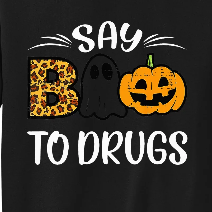 Funny Halloween Red Ribbon Week Awareness Say Boo To Drugs Sweatshirt