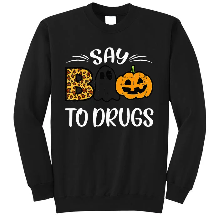 Funny Halloween Red Ribbon Week Awareness Say Boo To Drugs Sweatshirt