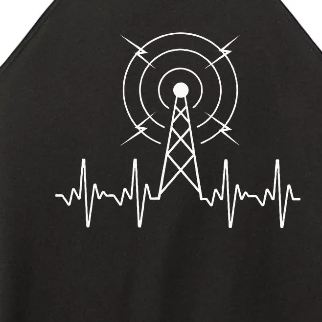 Funny Ham Radio Art For Ham Operator Amateur Radio Women’s Perfect Tri Rocker Tank