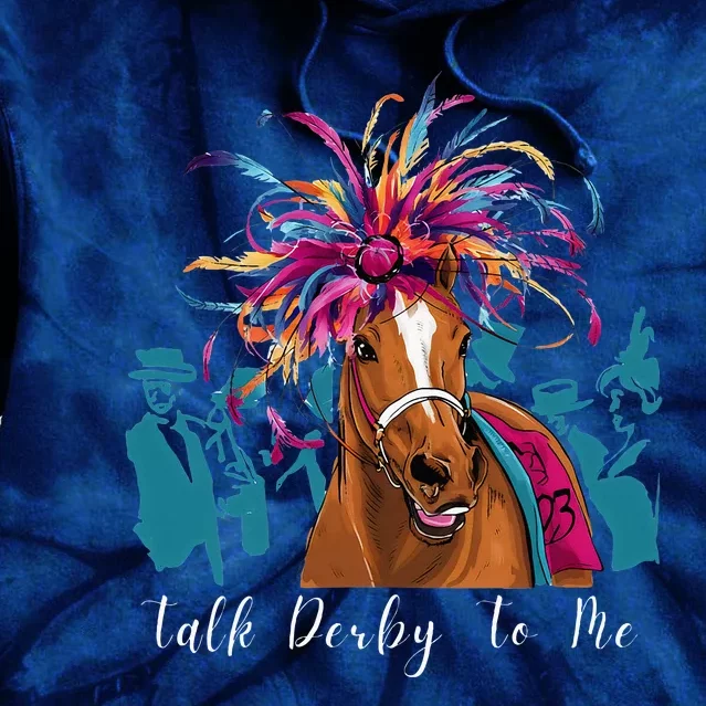 Funny Horse Racing On Derby Party 150th Ky Derby 2024 Tie Dye Hoodie