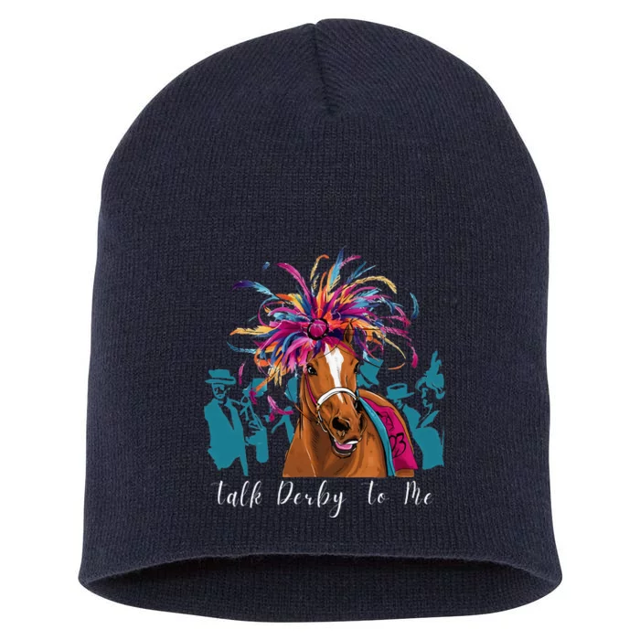 Funny Horse Racing On Derby Party 150th Ky Derby 2024 Short Acrylic Beanie