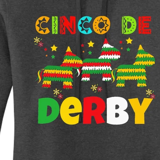 Funny Horse Racing Cinco De Derby Ky Derby De Mayo Women's Pullover Hoodie