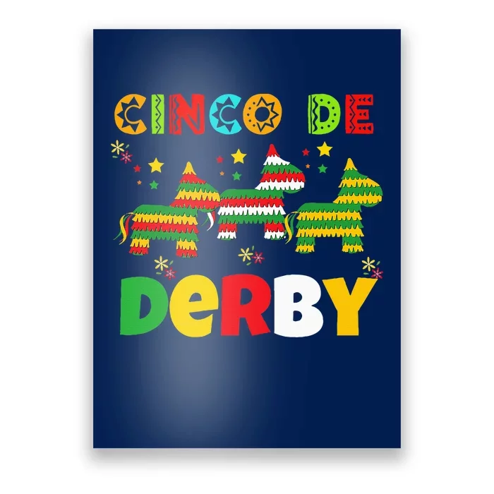 Funny Horse Racing Cinco De Derby Ky Derby De Mayo Poster