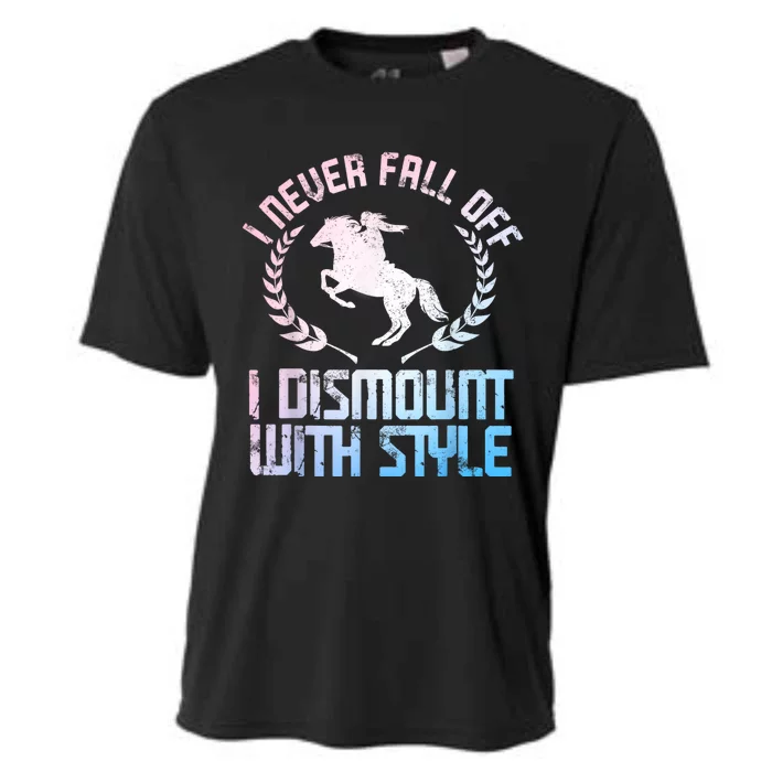 Funny Horse Racing Art For Women Horse Lover Equestrian Cooling Performance Crew T-Shirt