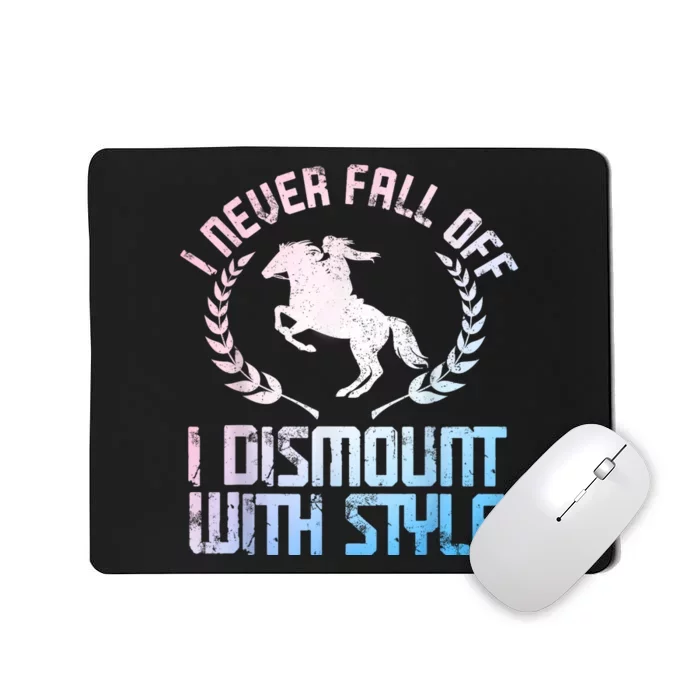 Funny Horse Racing Art For Women Horse Lover Equestrian Mousepad