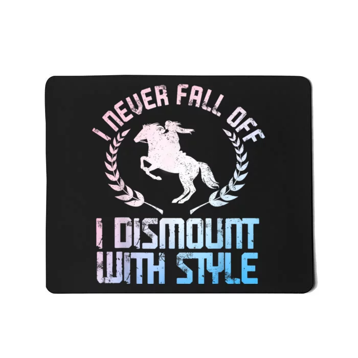 Funny Horse Racing Art For Women Horse Lover Equestrian Mousepad