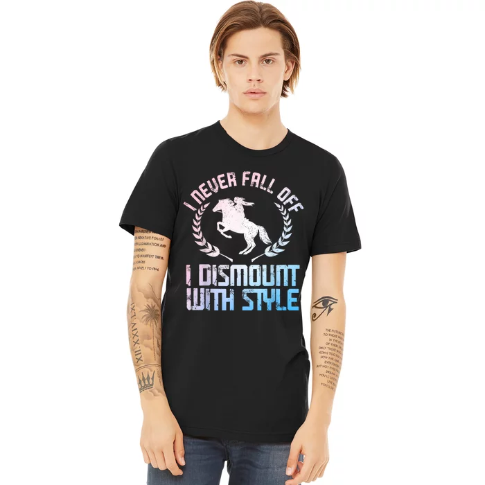 Funny Horse Racing Art For Women Horse Lover Equestrian Premium T-Shirt