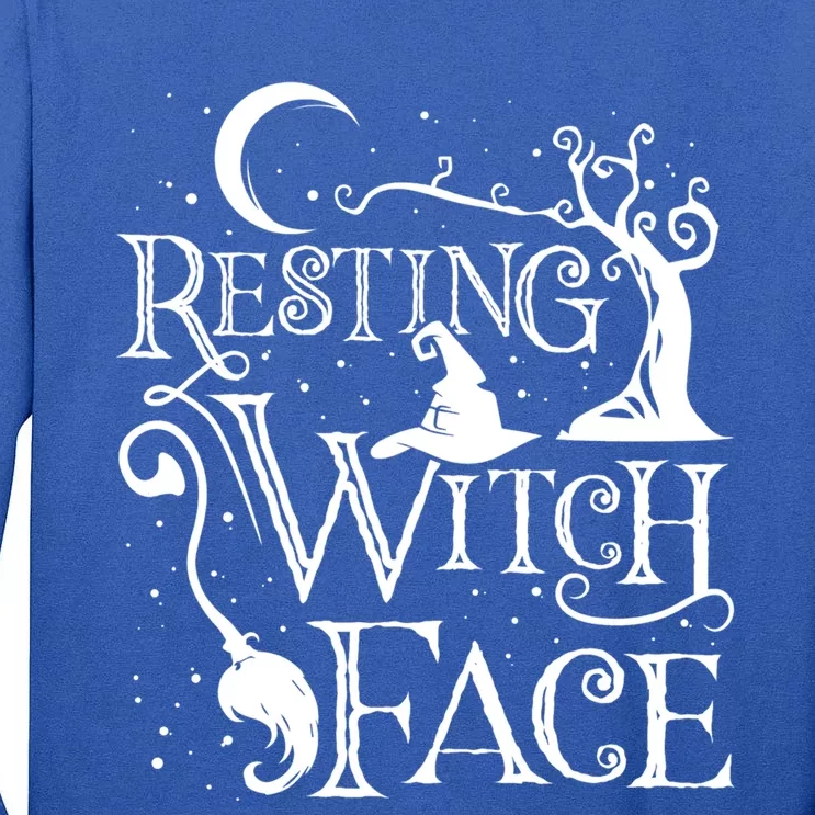 Funny Halloween Resting Witch Face Gift Tall Long Sleeve T-Shirt