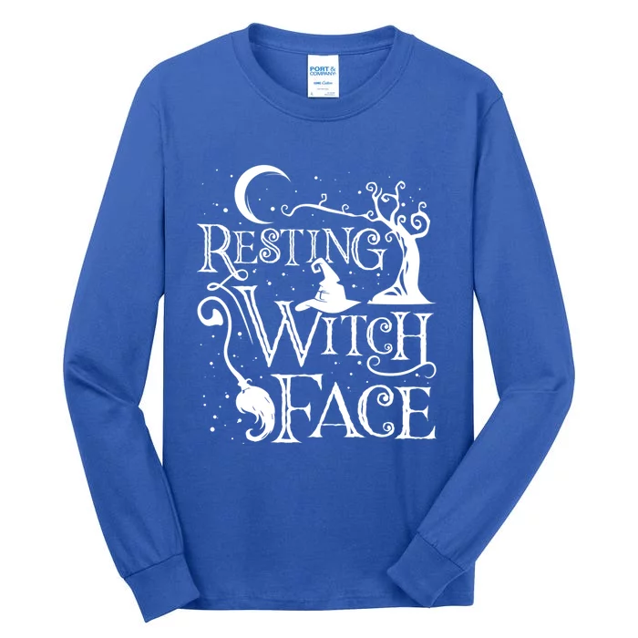 Funny Halloween Resting Witch Face Gift Tall Long Sleeve T-Shirt