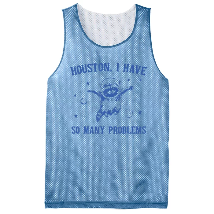 Funny Houston Raccoon Problems Design Mesh Reversible Basketball Jersey Tank