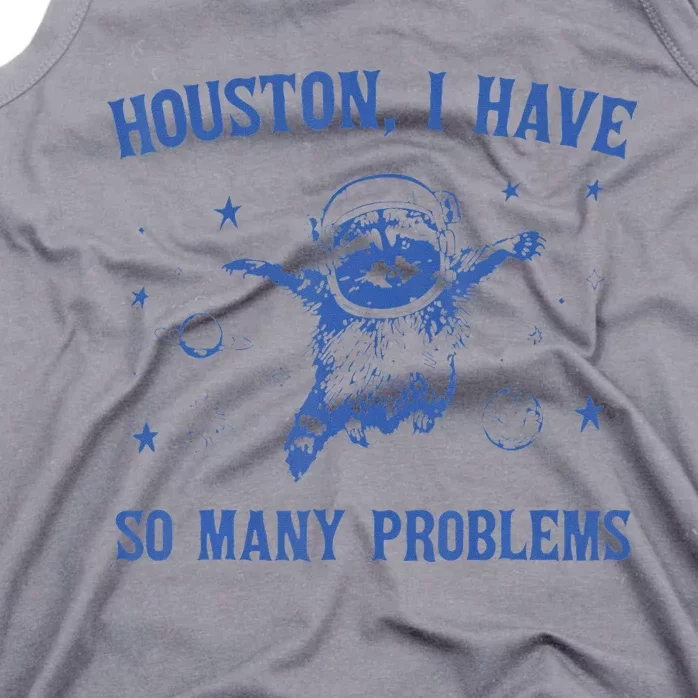 Funny Houston Raccoon Problems Design Tank Top