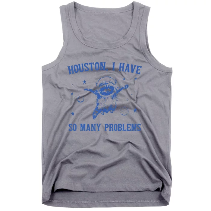 Funny Houston Raccoon Problems Design Tank Top