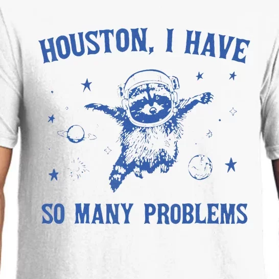 Funny Houston Raccoon Problems Design Pajama Set