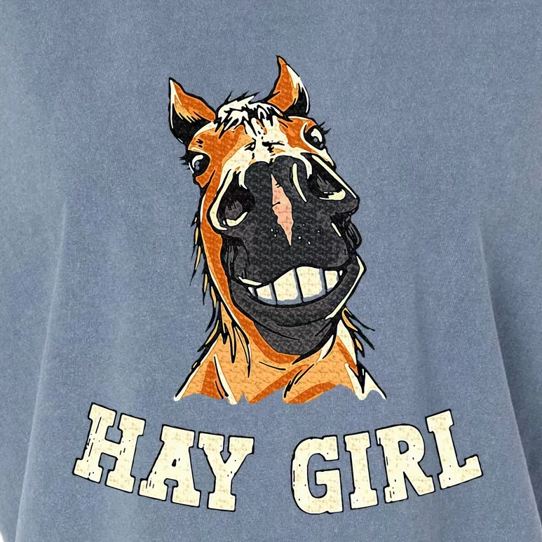 Funny Horseback Riding Equestrian Garment-Dyed Women's Muscle Tee