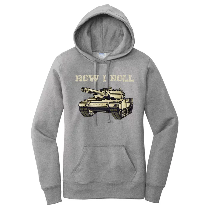 Fun How Roll Battle Battlefield Vehicle Military Women's Pullover Hoodie