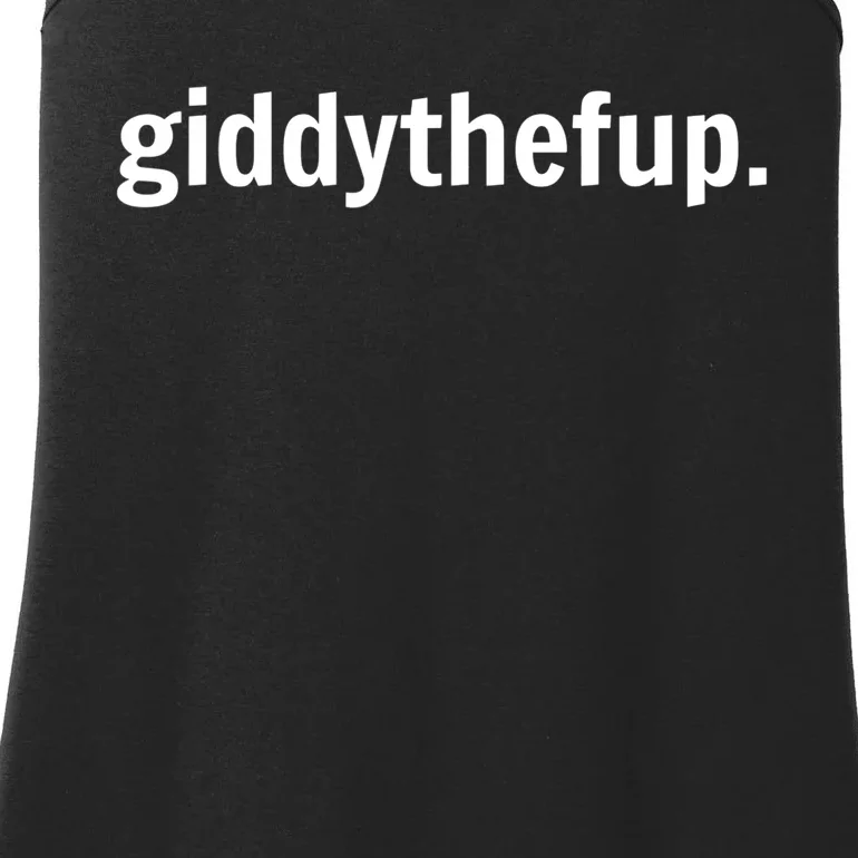 Funny Horse Racing Gift GIDDY THE F UP Ladies Essential Tank