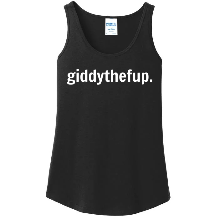 Funny Horse Racing Gift GIDDY THE F UP Ladies Essential Tank