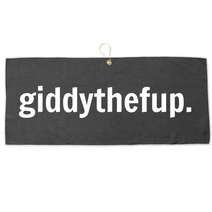 Funny Horse Racing Gift GIDDY THE F UP Large Microfiber Waffle Golf Towel