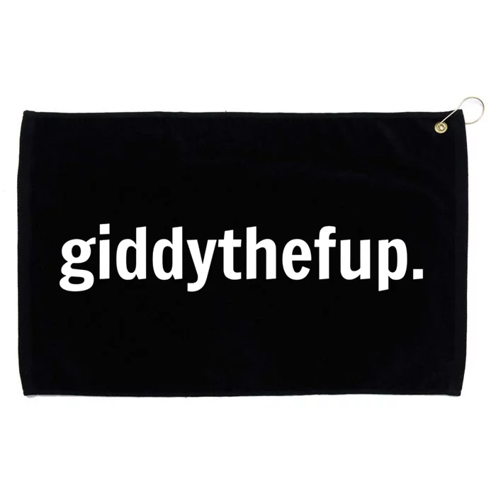 Funny Horse Racing Gift GIDDY THE F UP Grommeted Golf Towel