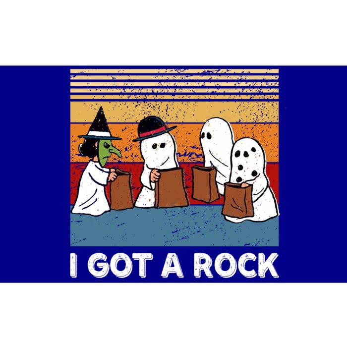 Funny Halloween Retro I Got A Rock Trick Or Treat Gift Bumper Sticker