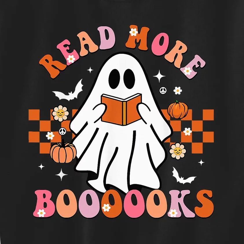 Funny Halloween Read More Books Cute Boo read a book Kids Sweatshirt