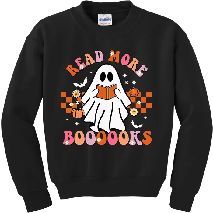 Funny Halloween Read More Books Cute Boo read a book Kids Sweatshirt