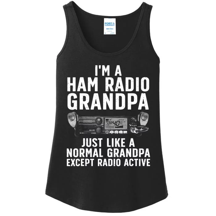 Funny Ham Radio Art For Grandpa Ham Operator Amateur Radio Ladies Essential Tank