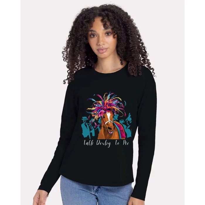 Funny Horse Racing On Derby Party 150th Ky Derby 2024 Womens Cotton Relaxed Long Sleeve T-Shirt