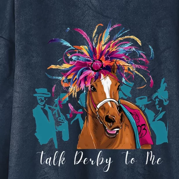 Funny Horse Racing On Derby Party 150th Ky Derby 2024 Hooded Wearable Blanket