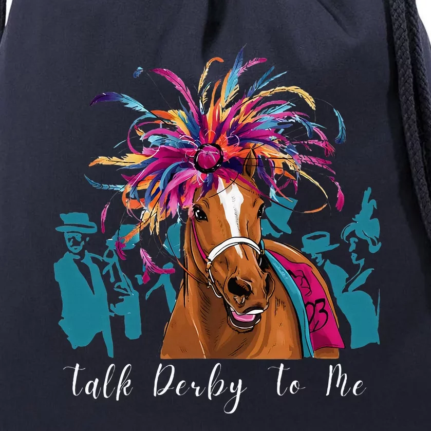 Funny Horse Racing On Derby Party 150th Ky Derby 2024 Drawstring Bag