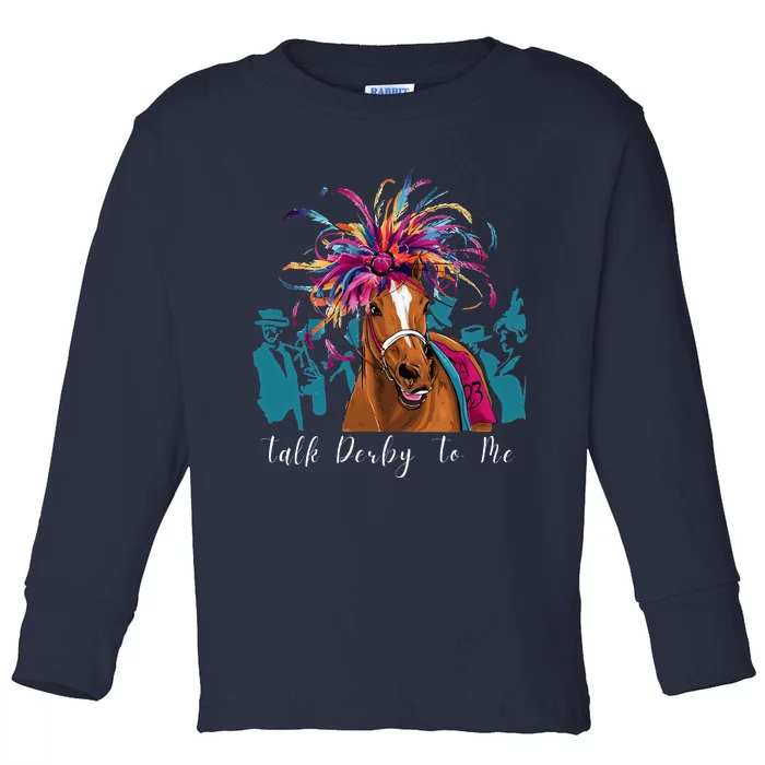 Funny Horse Racing On Derby Party 150th Ky Derby 2024 Toddler Long Sleeve Shirt