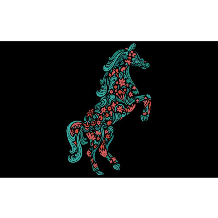 Floral Horse Riding Horse Lover Women Girls Gifts Bumper Sticker