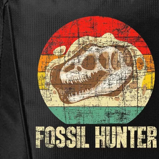 Fossil Hunter Retro Paleontologist Paleontology City Backpack