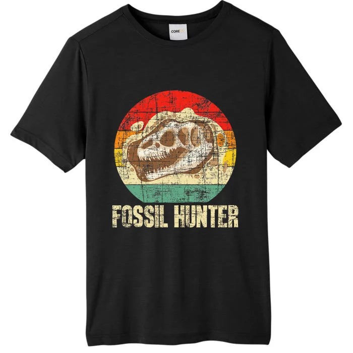 Fossil Hunter Retro Paleontologist Paleontology ChromaSoft Performance T-Shirt