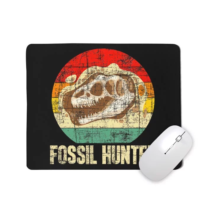 Fossil Hunter Retro Paleontologist Paleontology Mousepad