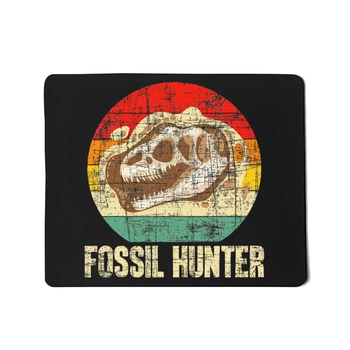 Fossil Hunter Retro Paleontologist Paleontology Mousepad