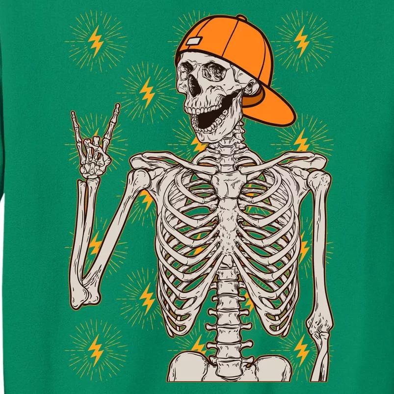 Funny Halloween Rock On Skeleton Sweatshirt