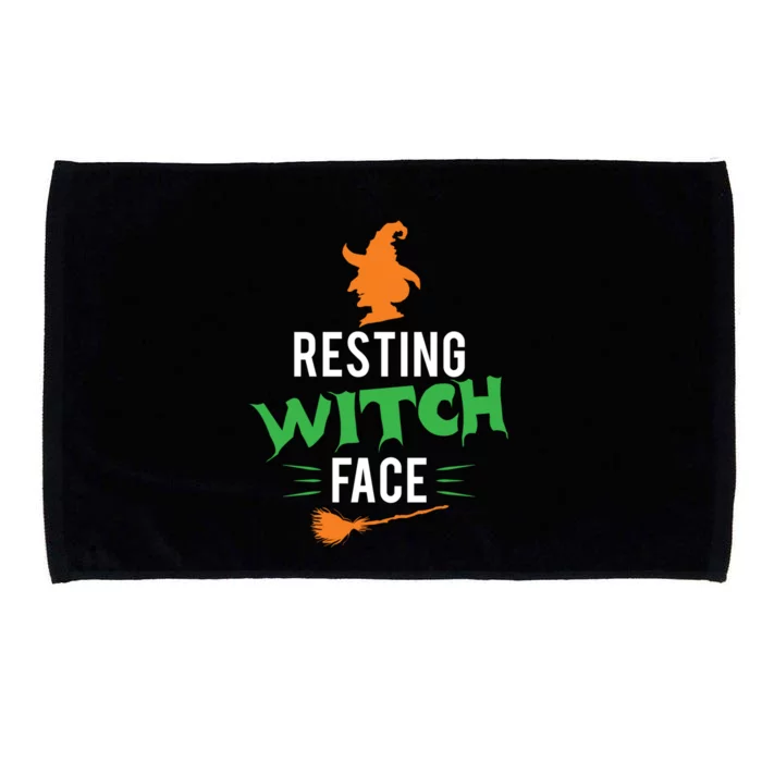 Funny Halloween Resting Witch Face Cool Gift Microfiber Hand Towel