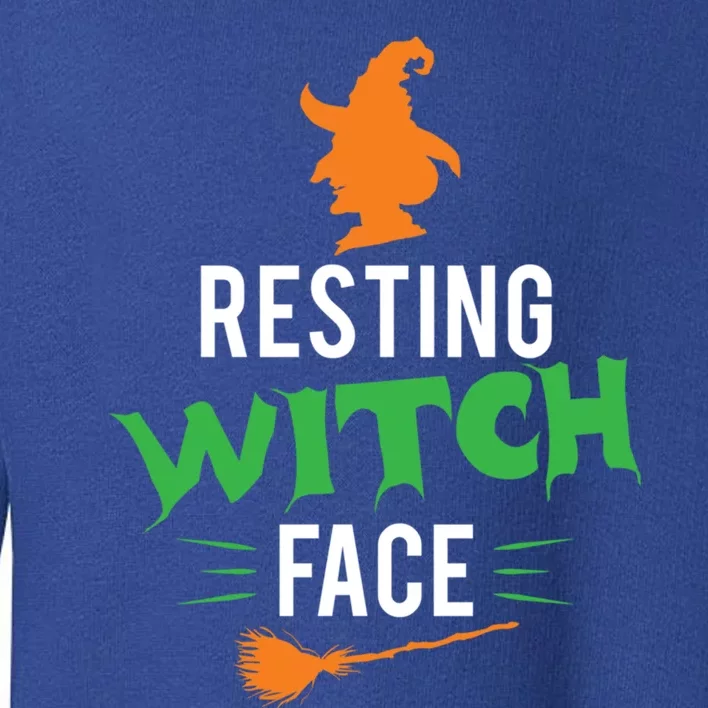 Funny Halloween Resting Witch Face Cool Gift Toddler Sweatshirt