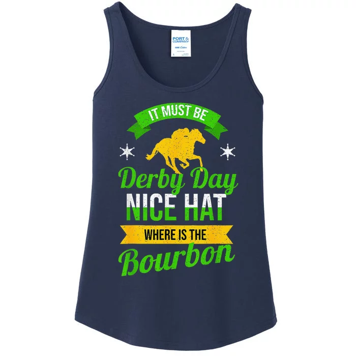 Funny Horse Racing It Must Be Derby Day Ky Derby Horse Ladies Essential Tank