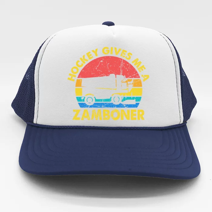 Funny Hockey Retro Vintage Trucker Hat