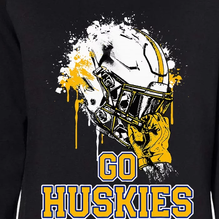 Florence Huskies Rising Helmet Go! Womens California Wash Sweatshirt