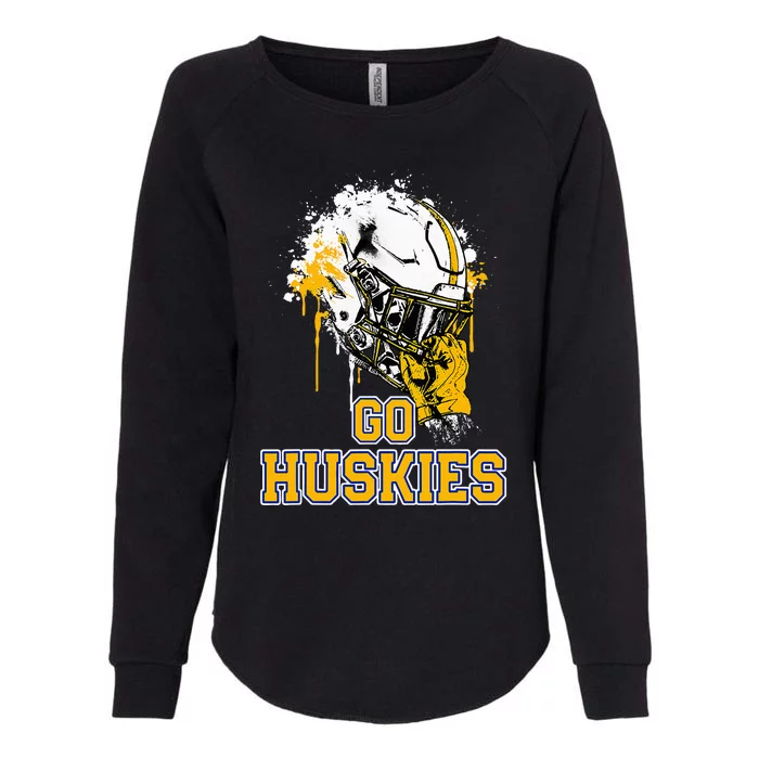 Florence Huskies Rising Helmet Go! Womens California Wash Sweatshirt