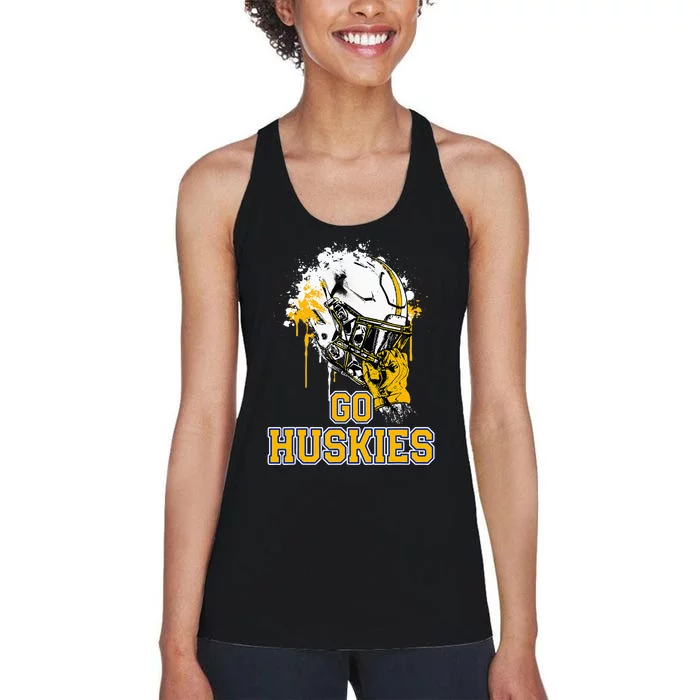 Florence Huskies Rising Helmet Go! Women's Racerback Tank