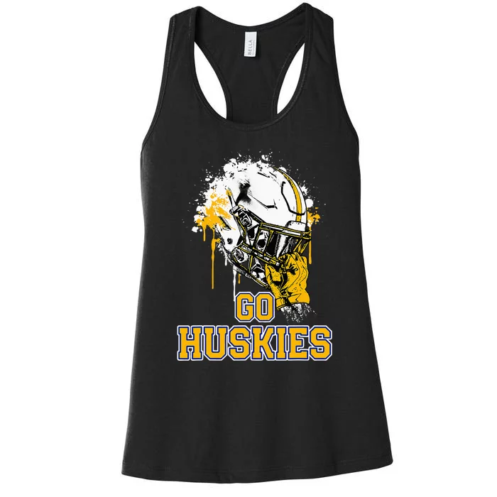 Florence Huskies Rising Helmet Go! Women's Racerback Tank