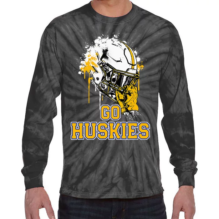 Florence Huskies Rising Helmet Go! Tie-Dye Long Sleeve Shirt