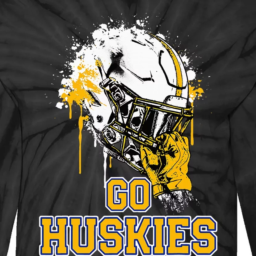 Florence Huskies Rising Helmet Go! Tie-Dye Long Sleeve Shirt