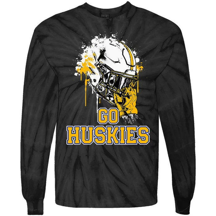 Florence Huskies Rising Helmet Go! Tie-Dye Long Sleeve Shirt