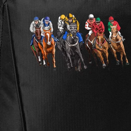 Funny Horse Racing Jockey Racer Derby Rider Race Track Gifts City Backpack